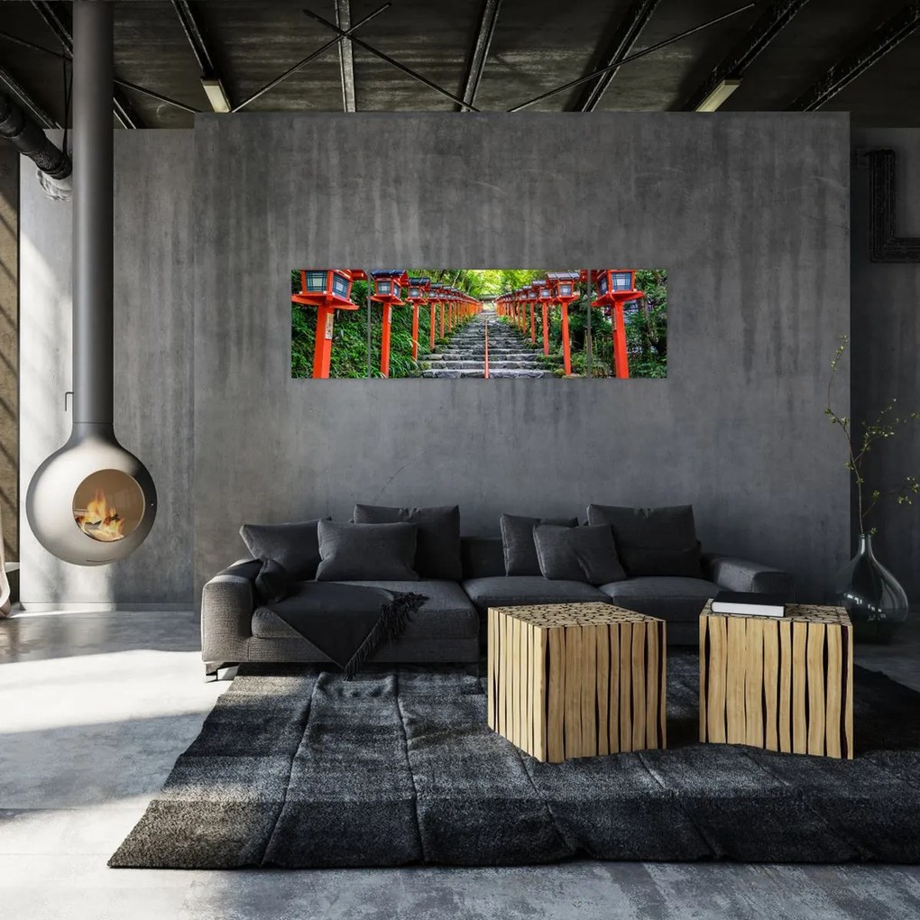 Obraz - Sanktuarium Kifune (170x50 cm)