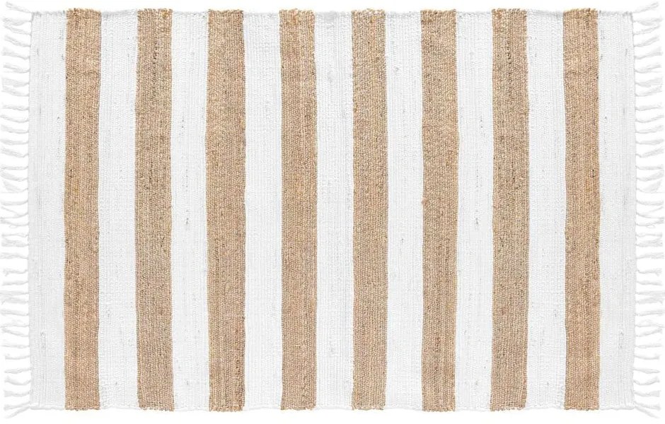 Biało-naturalny dywan 50x80 cm Sagane – douceur d'intérieur