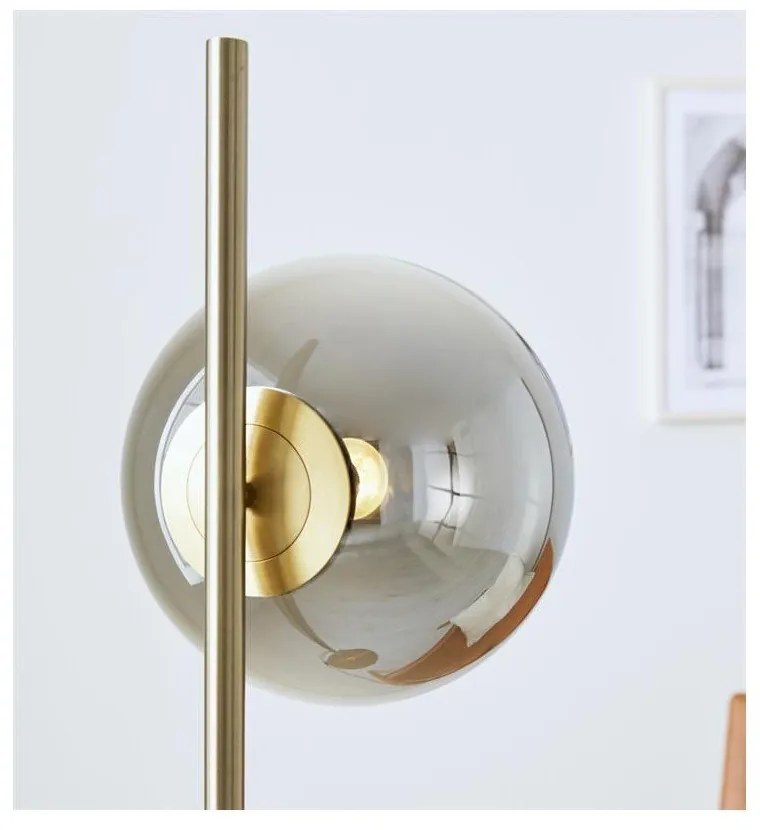 Czarna lampa stojąca Markslöjd Dione, wys. 134,5 cm