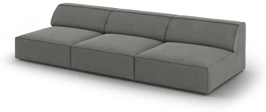 Szara aksamitna sofa 240 cm Jodie – Micadoni Home