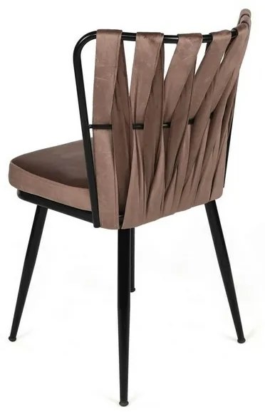 Zestaw krzeseł do jadalni Kusakli Light Brown and Black, 2 szt., 2 szt.