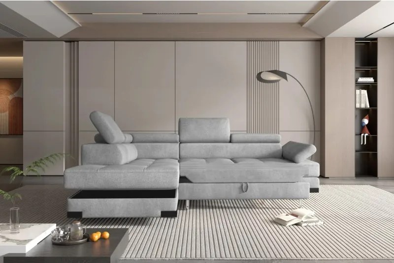 Narożnik EMPORIO L Lewostronny z funkcją spania Lewostronny w ktaninie SERENO 692 WERSAL