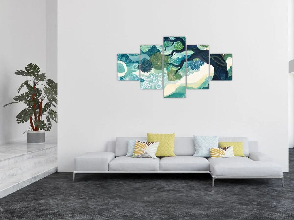 Obraz – Zielona korona drzewa życia (125x70 cm)