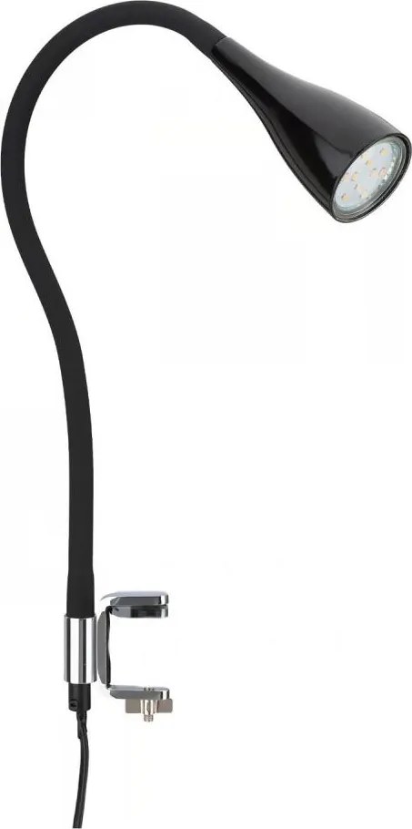 Lampa z klipsem 1xGU10/3W/230V czarna