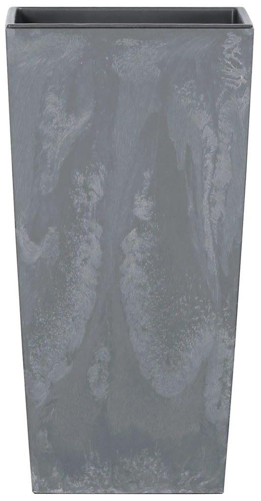 Donica ogrodowa z wkładem Urbi Square Beton Effect 32,5 x 32,5 x 61 cm marengo PROSPERPLAST
