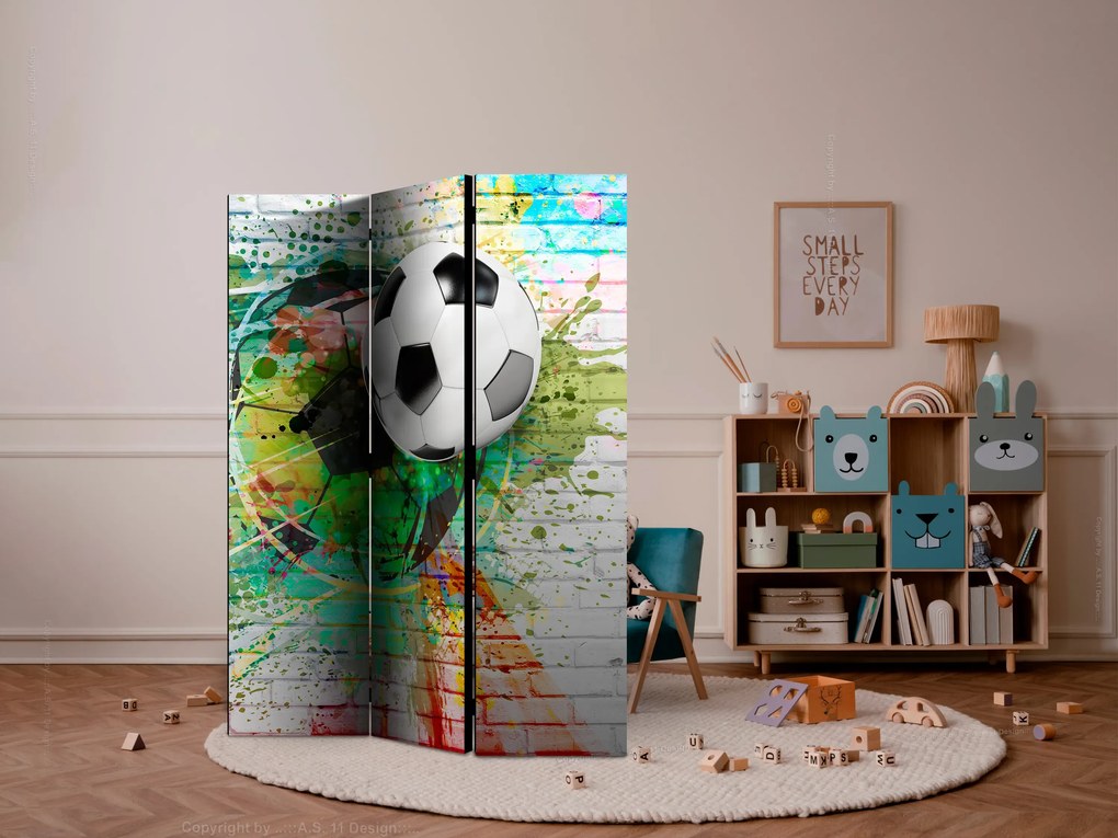 Parawan akustyczny Dla dzieci 135x172 cm 3-częściowy wielokolorowy ARTGEIST B