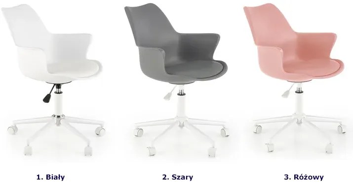 Różowy młodzieżowy fotel obrotowy W3-A66