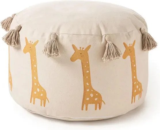 Dziecięca pufa z motywem żyrafy Savannah