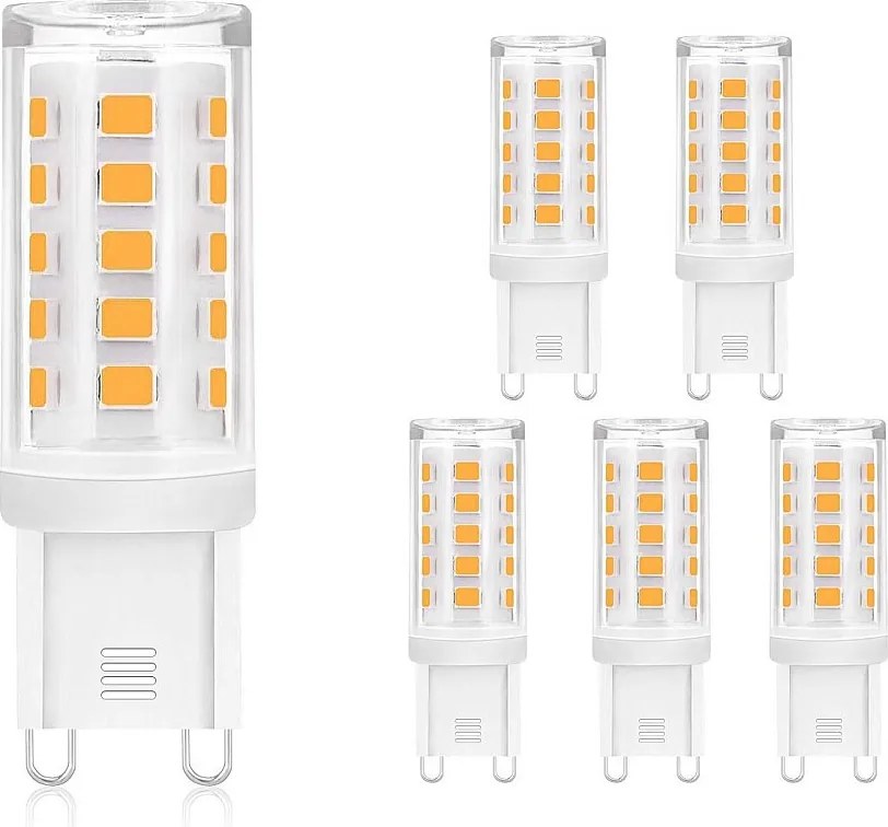 NETTLIFE Zestaw 5 żarówek G9 ciepła biel 3000K 230V zamiennik 3W na lampę halogenową 28W 30W 40W mała podstawa energooszczędna nie nadaje się do ściemniania