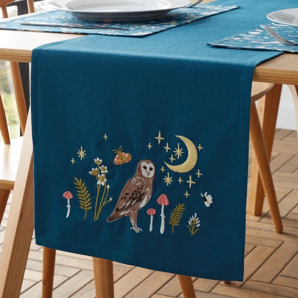Bawełniany bieżnik 33x220 cm Enchanted Twilight Animals – Catherine Lansfield