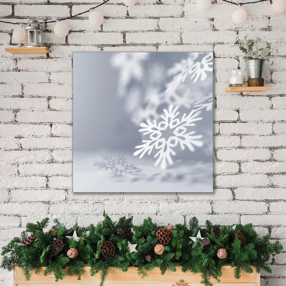 Obraz na Płótnie Płatek Śniegu Święta Dekoracja