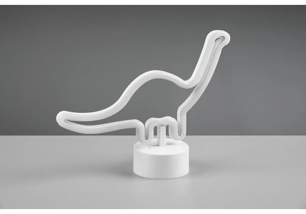 Biała lampa stołowa LED (wys. 20 cm) Bronto – Reality