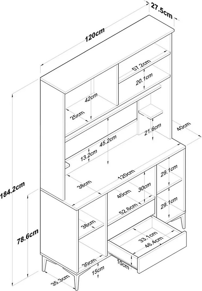 Szafka Jedy Walnut and White