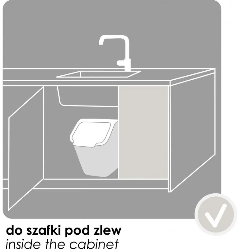 Kosz na śmieci do segregacji odpadów, 35 l