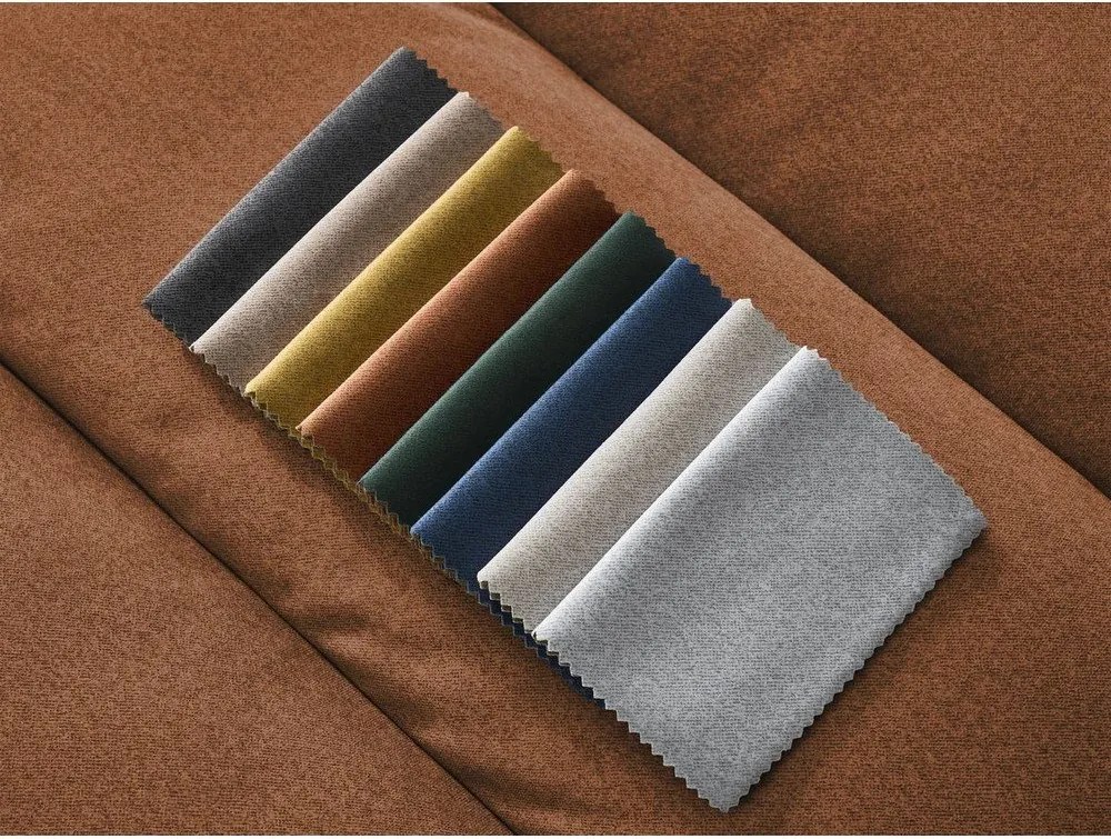 Pomarańczowy aksamitny narożnik (lewostronny/z szezlongiem) Sierra – Bobochic Paris