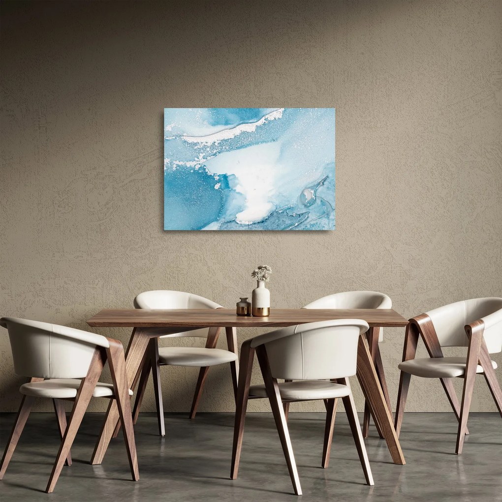 Obraz na szkle - Niebieski wystrój (70x50 cm)