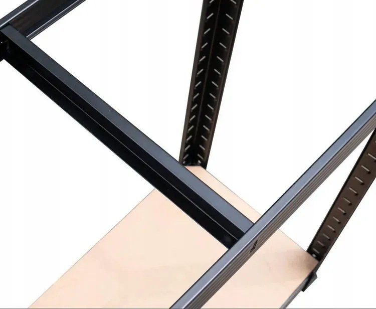 Czarny regał magazynowy 875 kg - Endo