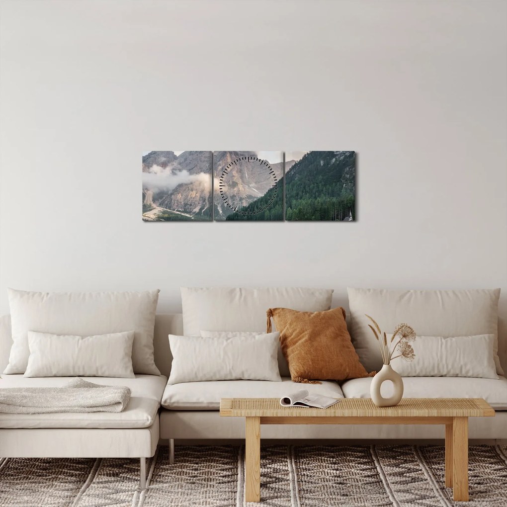 Obraz - Lake Prags (z zegarem) (90x30 cm)