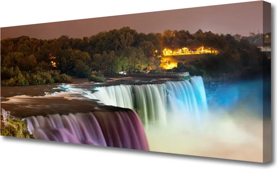 Obraz canvas Leśna Kaskada Wodna