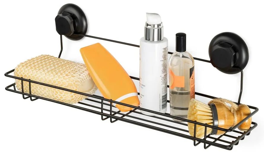 Czarna samoprzylepna półka kuchenna Compactor Bestlock Black Kitchen Shelf, 45,5x12 cm