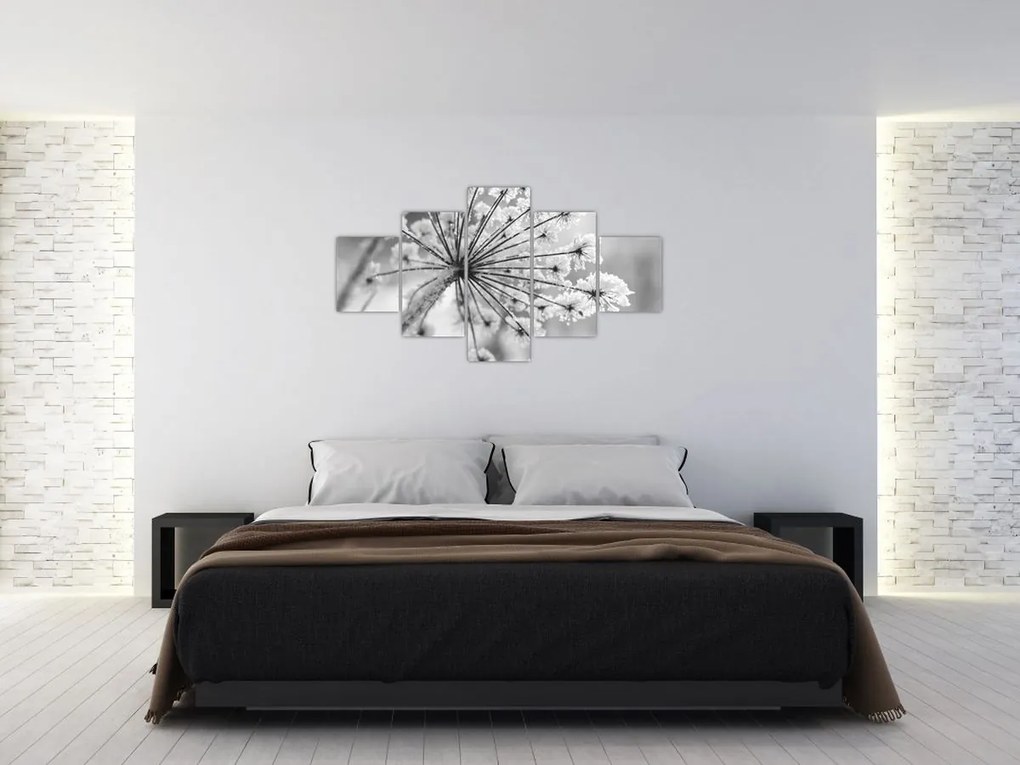 Obraz - Kwiat w zimie (125x70 cm)