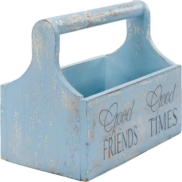 Ozdobne pudełko na kwiaty - 30 x 17 x 25 cm, niebieskie