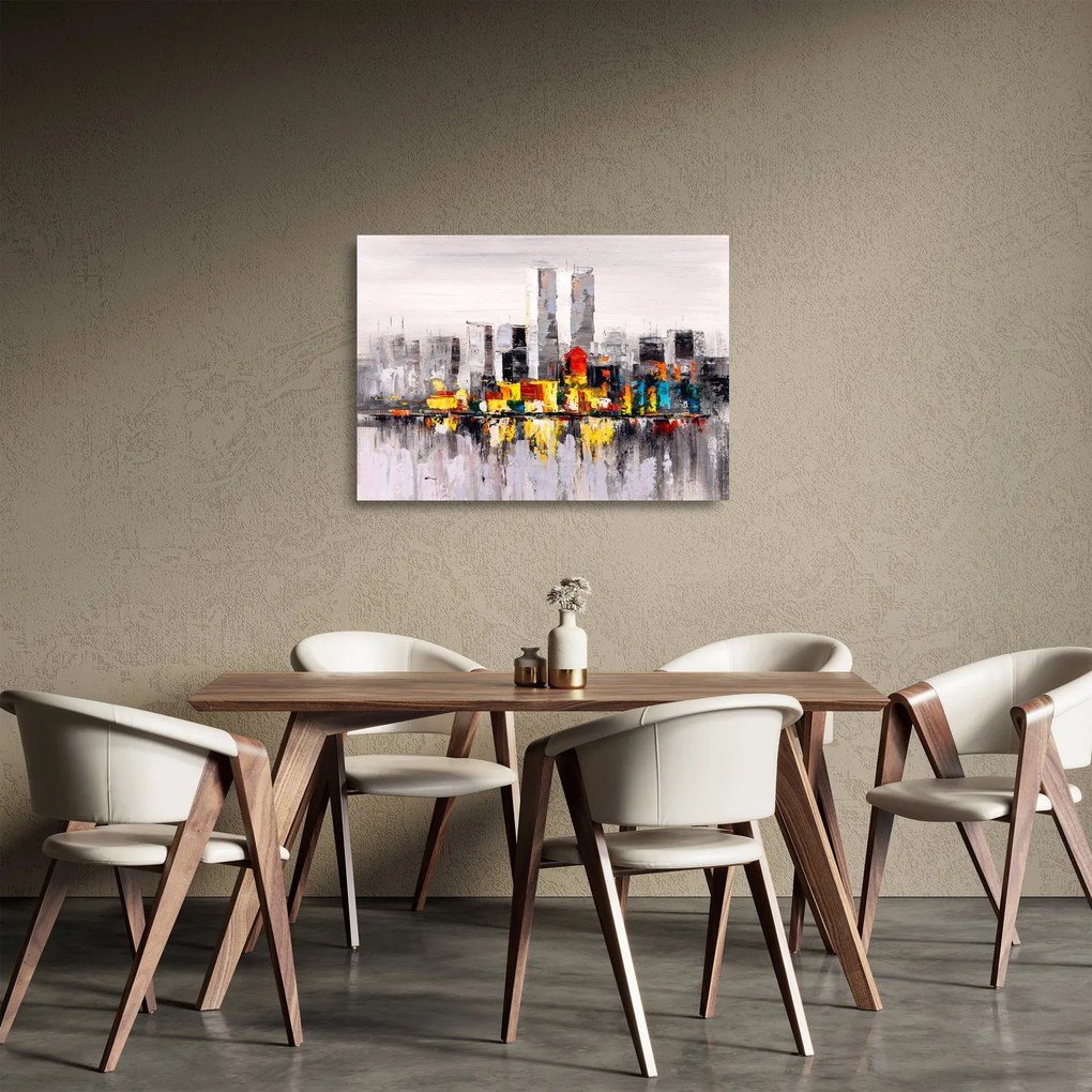 Obraz na szkle - Obraz na szkle przedstawiający duże miasto (70x50 cm)