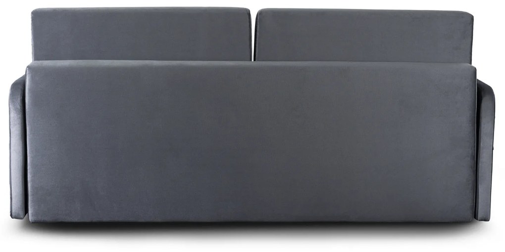 Sofa Rozkładana z Funkcją Spania LUMO Dwuosobowa Szara Nowoczesna do Salonu