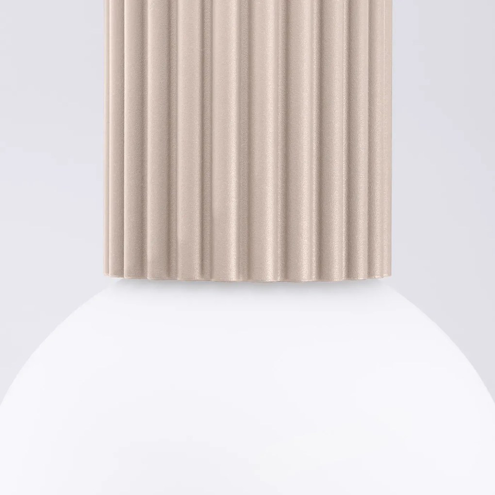 Plafon HALO taupe IP44 ryflowany SOLLUX  LIGHTING