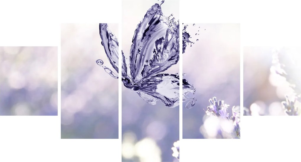 Obraz - Motyl i lawenda (125x70 cm)