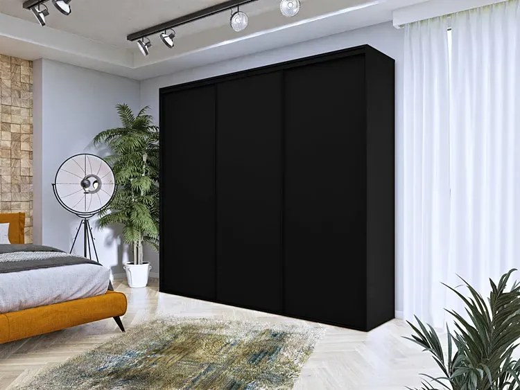 Czarna szafa przesuwna N7-B15