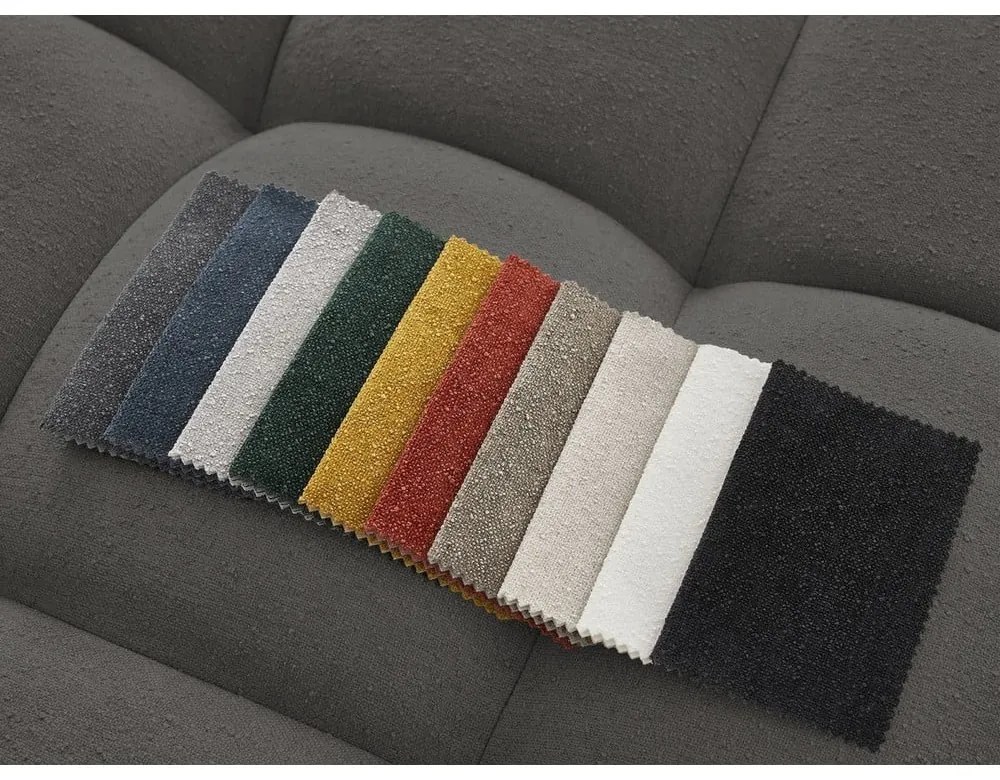 Ciemnoszary podnóżek z tkaniny szenilowej Everest – Bobochic Paris