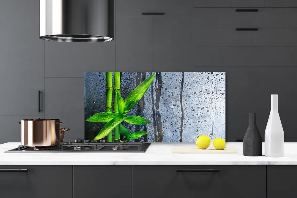 Panel Szklany do Kuchni Świeżość Zielonego Bambusa