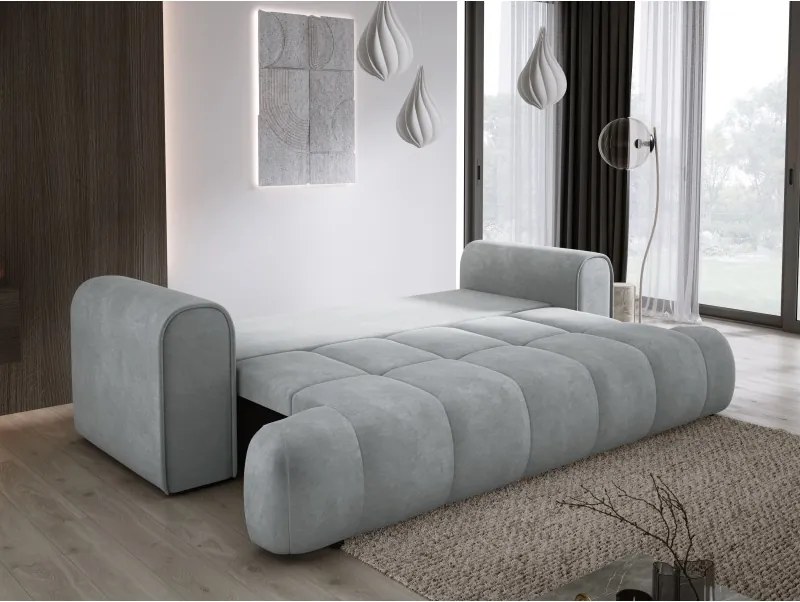 Sofa COCO z funkcja spania i pojemnikiem POPIELATY CLOUD 81