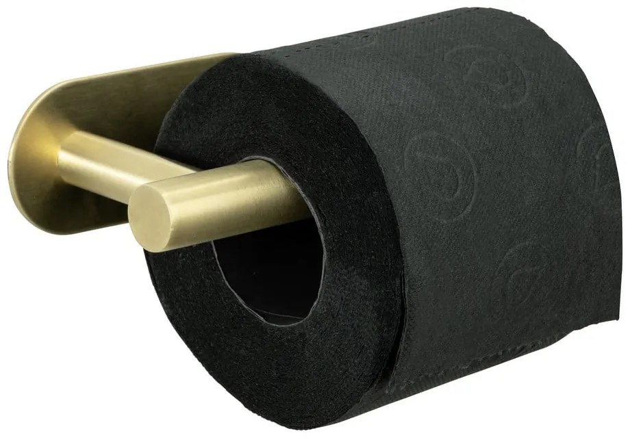 Samoprzylepny uchwyt na papier toaletowy ze stali nierdzewnej Orea Gold – Wenko
