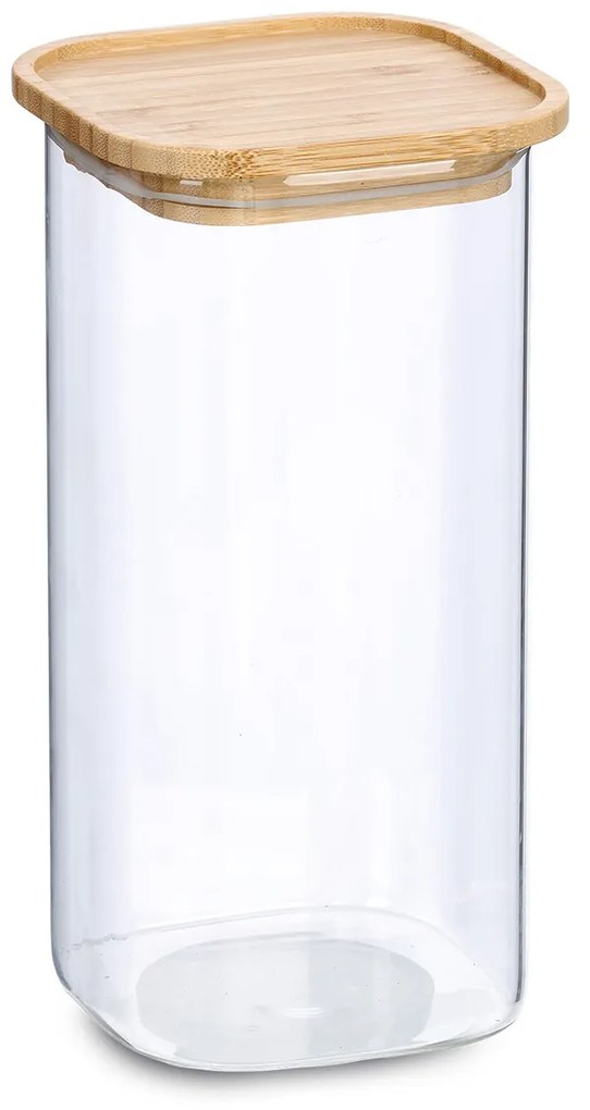 Słoik z pokrywką bambusa, 1600 ml, 11 x 11 x 22 cm