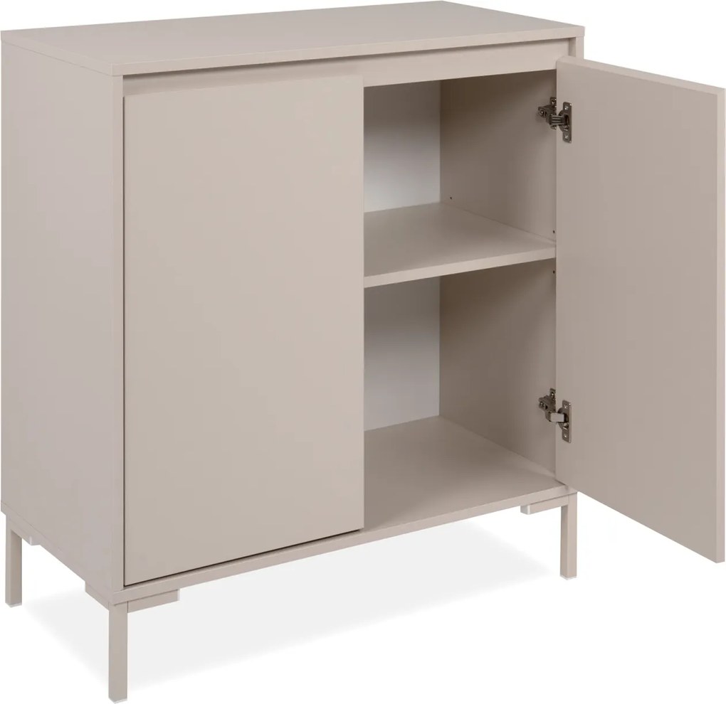 Beżowa komoda Korsika 81 cm, dwudrzwiowa
