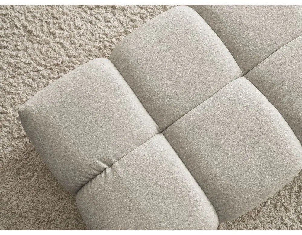 Beżowy podnóżek z materiału bouclé Everest – Bobochic Paris