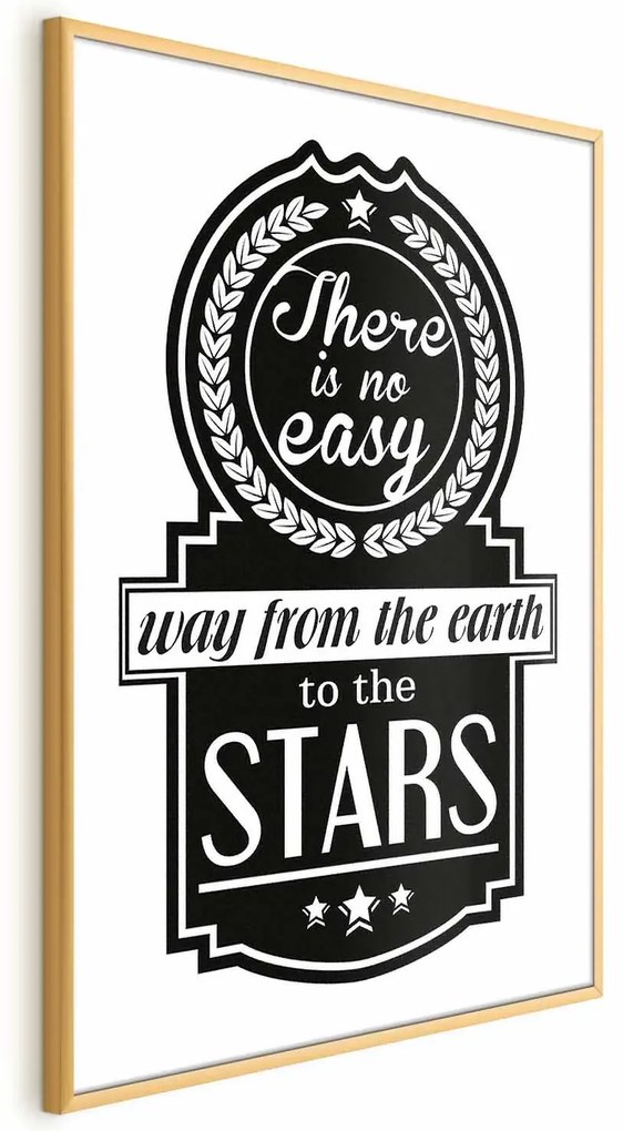 Plakat Big lesson 21x30 cm z ramą złotą bez marginesu ARTGEIST B
