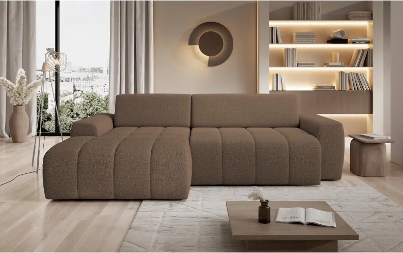 Narożnik SAVIO Lewostronny z Elektryczną Regulacją wolnostojący tkanina KANSAS 08 Cappucino WERSAL