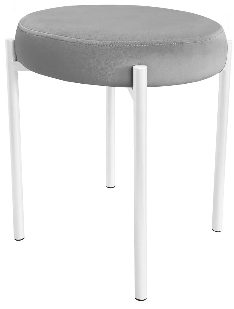 TABORET DIOR STOŁEK LOFT metal podstawa biała MG17