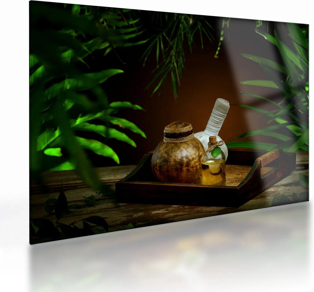 Obraz na szkle - rzeczy spa (70x50 cm)