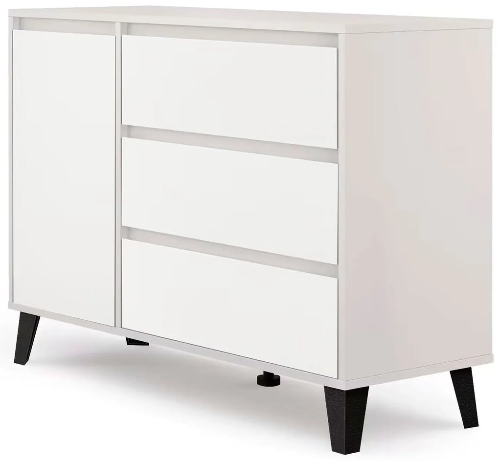 Komoda w stylu skandynawskim kaszmir + biały T1-F83