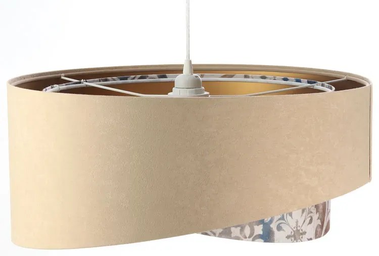 Asymetryczna lampa wisząca welurowa Z0-N50