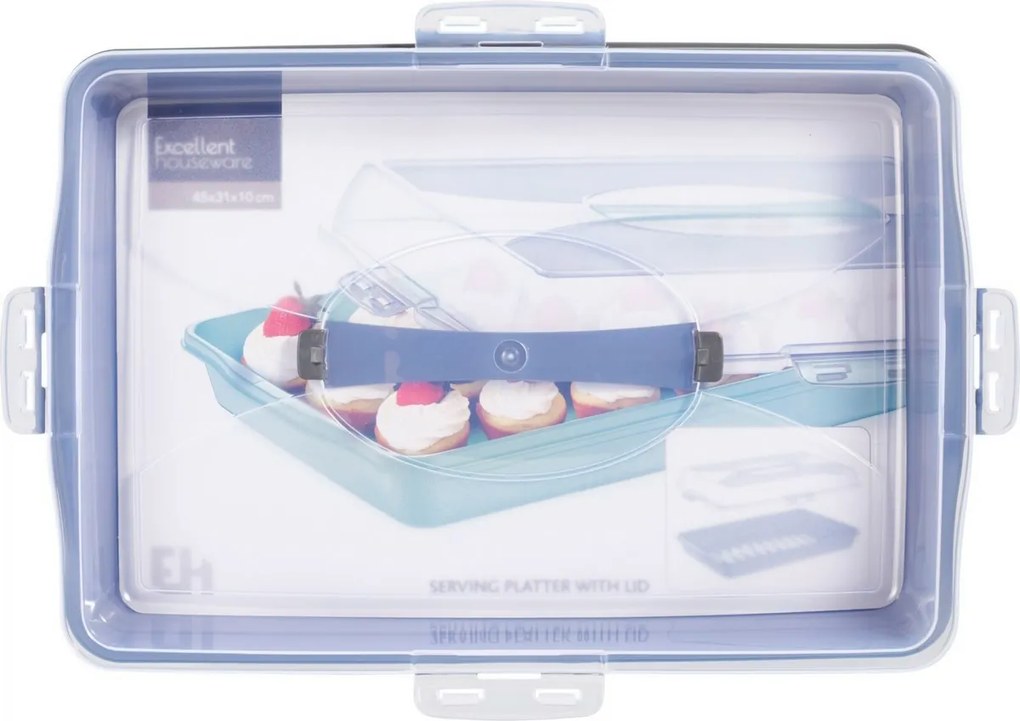 EH Taca z pokrywką 44 x 31 x 10 cm, szary