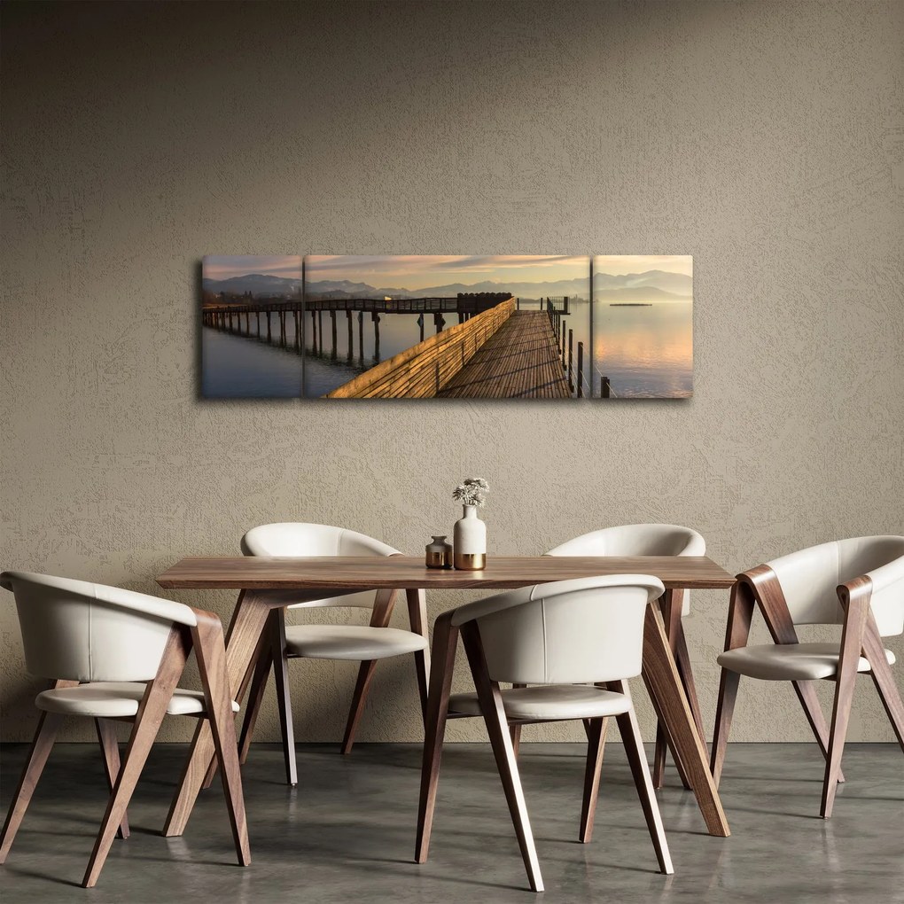 Obraz - Na brzegu jeziora Obersee (170x50 cm)