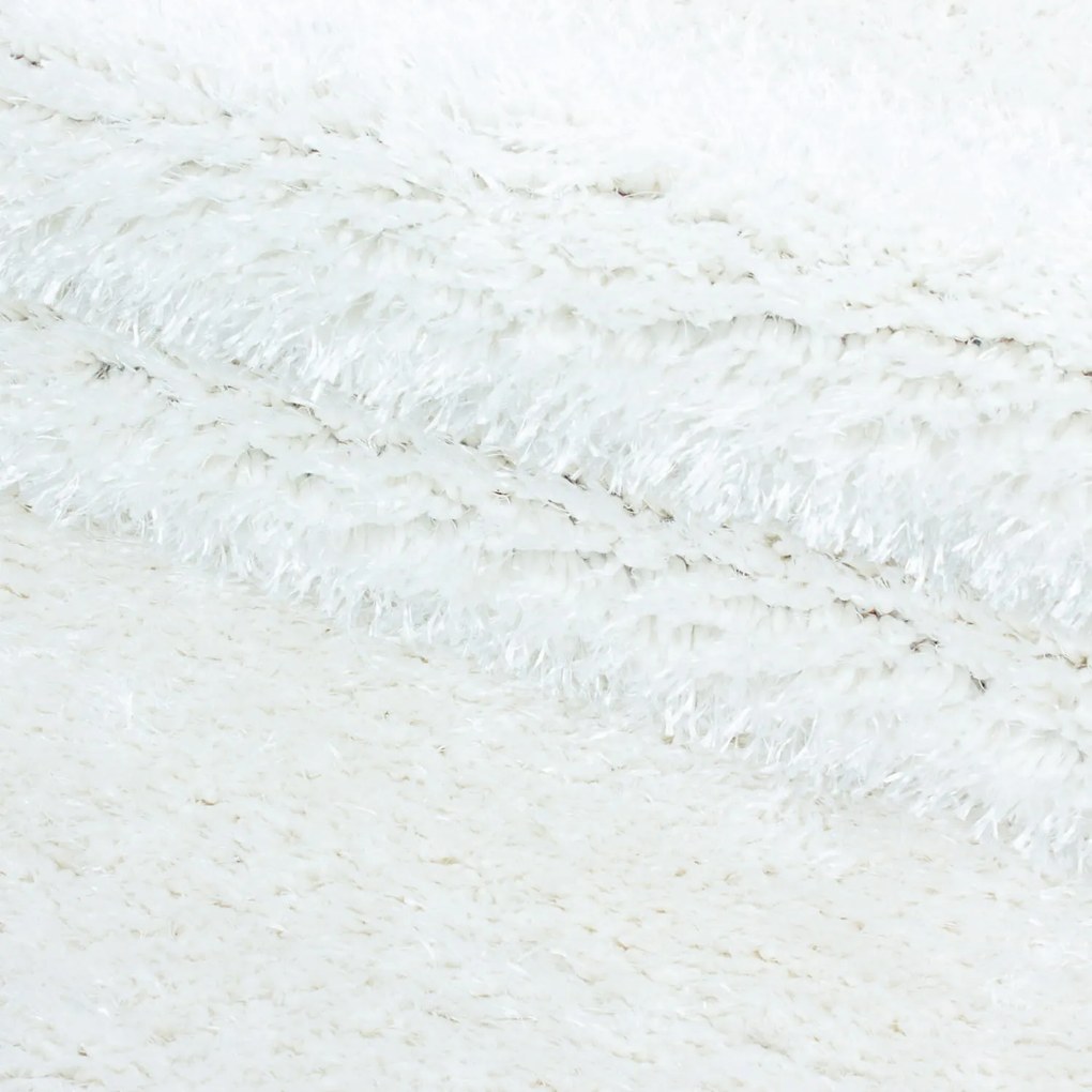 Dywan shaggy poliestrowy Brilliant Biały 160 cm x 230 cm