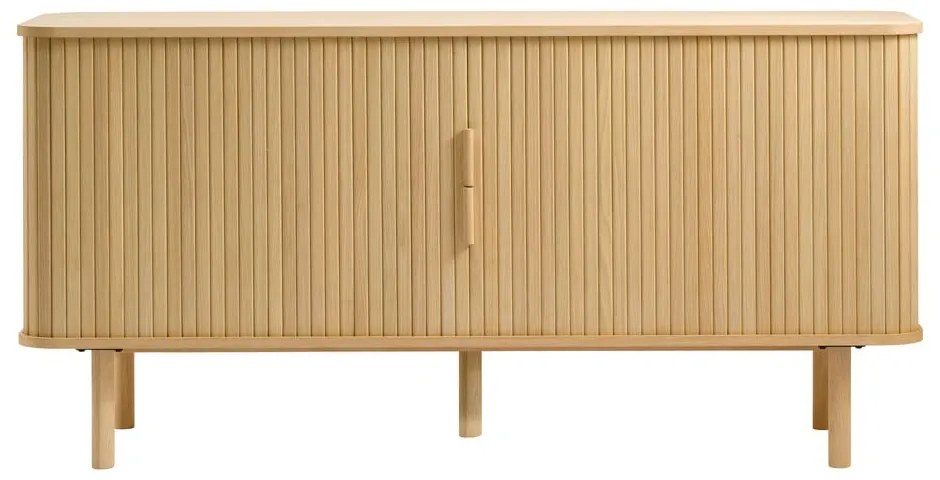 Niska komoda w dekorze dębu z drzwiami przesuwnymi 76x160 cm Cavo – Unique Furniture