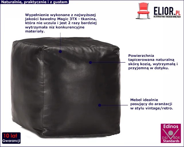 Pufa tapicerowana skórą R9-C73