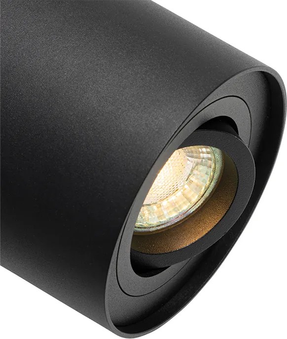 Inteligentny reflektor sufitowy czarny regulowany z WiFi GU10 - Rondoo up